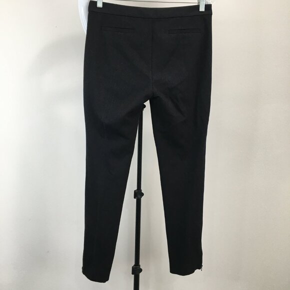 TRINA TURK Black Mixed Fabric Zip Ankle Dress Pant - Picture 11 of 12
